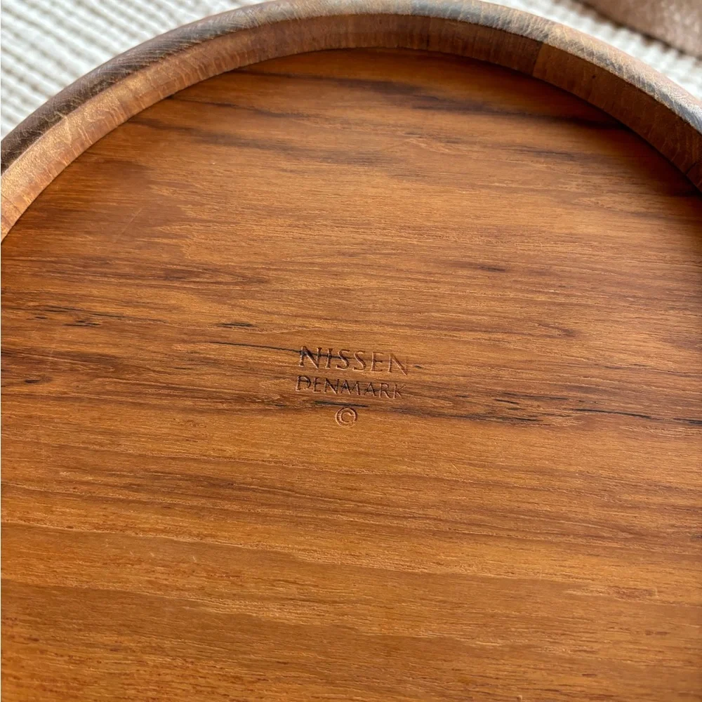 Mid Century Nissen Denmark Teak Ice Bucket